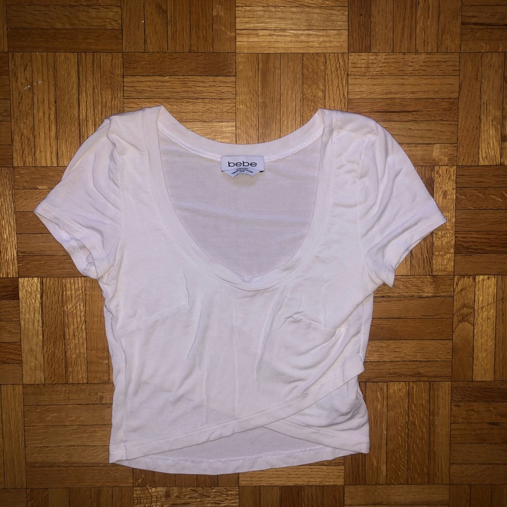 BEBE criss cross crop top